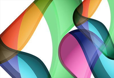 abstract colorful ribbons